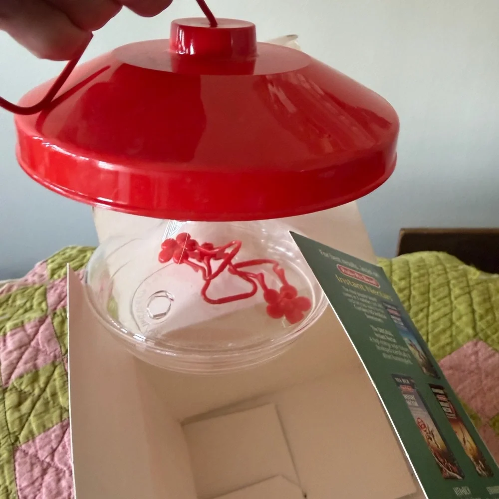 Red Hummingbird Feeder NIB